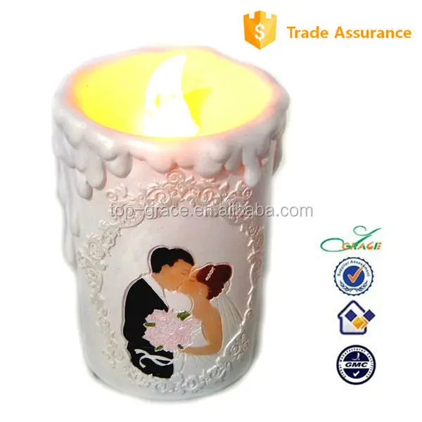 2015 свадебные принадлежности 2D целующиеся пары из светодиодов свечи