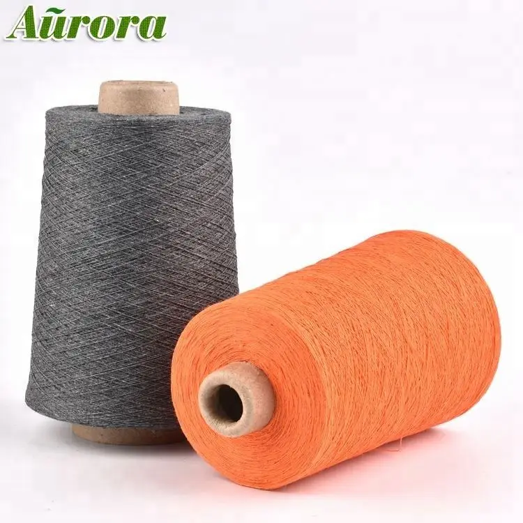 Regenerated cotton polyester open end yarn T-shirt circular knitting yarn thread for knitting NE10/1 NE20/1 24s/1 30s/1