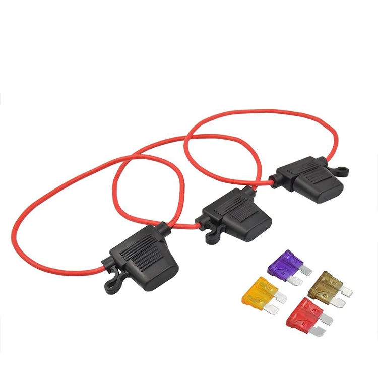 
 Автомобильный держатель предохранителя, Калибр 16awg, медный провод, автомобильный водонепроницаемый мини-Держатель предохранителя в линию  