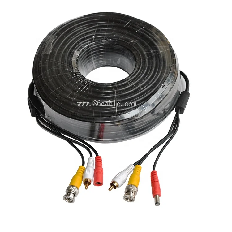 Customize BNC DC RCA 3 in 1 Cctv Camera Extension Audio Video  Cable for Cctv Security Camera