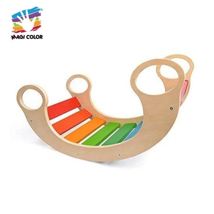 Новый выпуск 2 в 1 деревянная доска для скалолазания радужного цвета детей