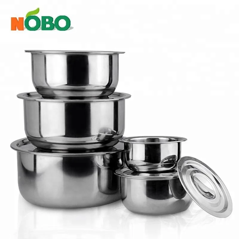 10pcs stainless steel cooking pots and