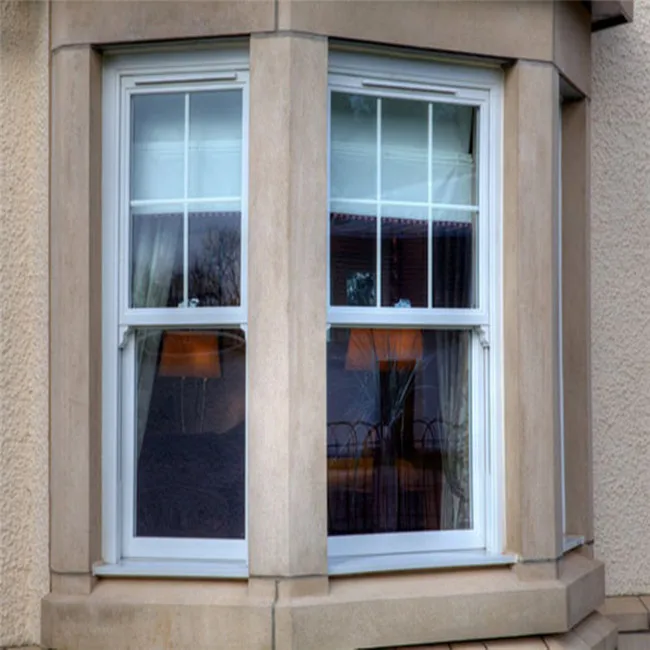 American Type PVC Double Hung Sash Lift up Vertical Sliding Window