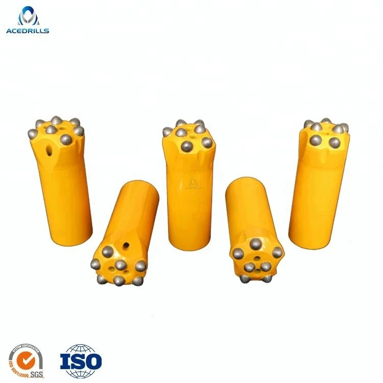 Free Shipping 32mm Tapered Conical Button Drill Bits 12 Degree T6 Alloy Insert Quarry Rock Drill Bits Short Skirt