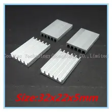 (10pcs/lot) 32x22x5mm Aluminum heatsink radiator for chip computer ‘s component heat dissipation