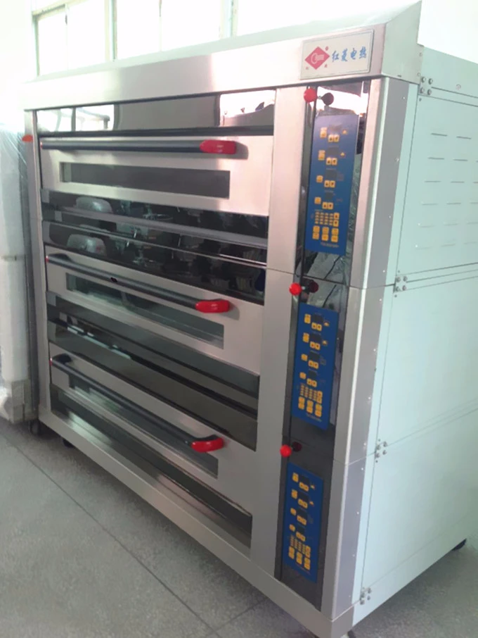
Промышленная Электрическая печь, 3 колода, 6 лотков, печь для выпечки на продажу 
