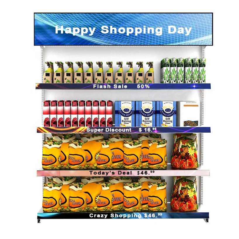 WiFi Control LED Shelf Screen GOB P0.9 P1.2 P1.5 P1.8 Advertising Smart Shelf LED Display Shelf Screen bar Screen for Retail