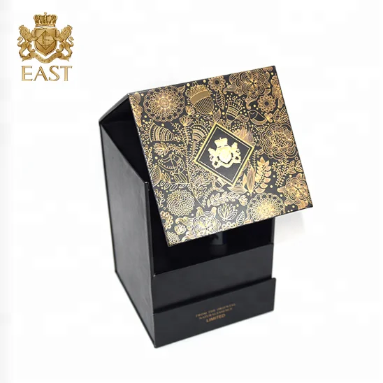 Eastbox LOGO Customized Arabic Dubai Magnetic Flip Luxury Paper Hardcover Packaging Perfume Box