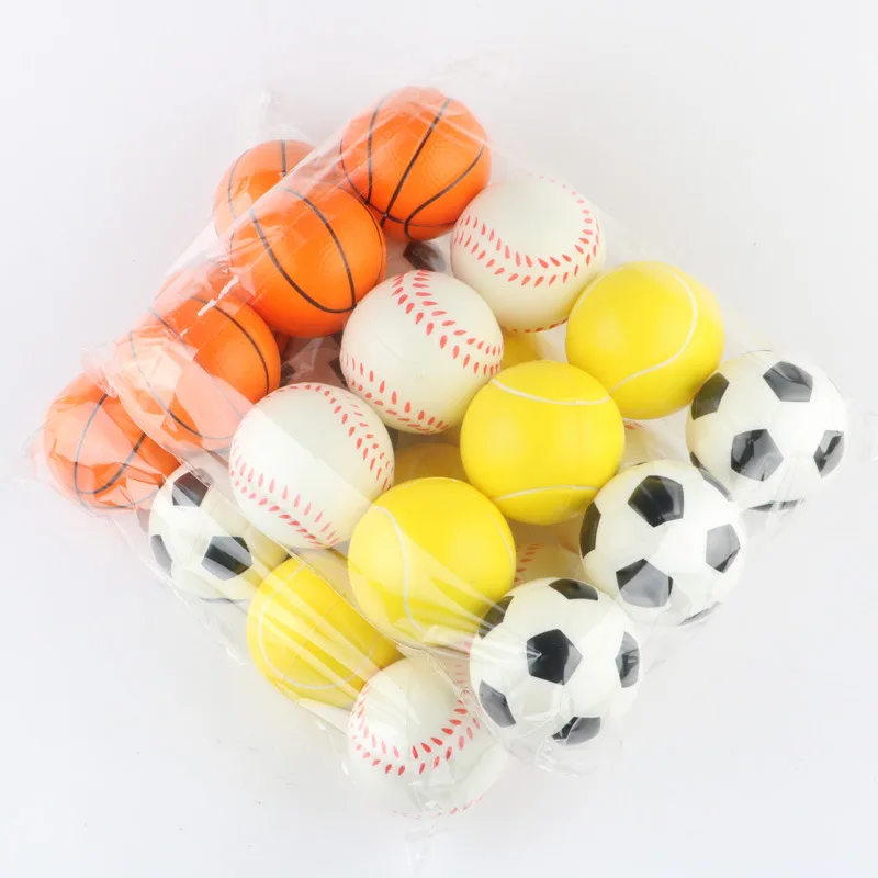 12 Packs Soft Foam Softball Squeeze Pu Balls Round Stress Shape For ...