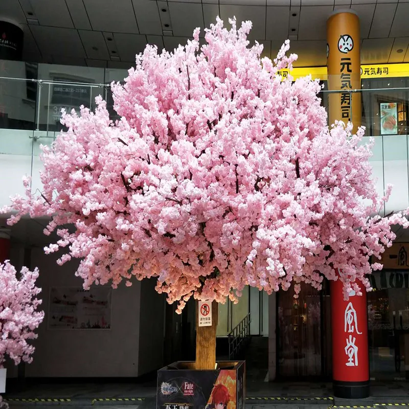 China Makes Large Artificial Cherry Tree Romantic White pink Wedding Decoration Tree Indoor Outdoor Fake Peach Tree