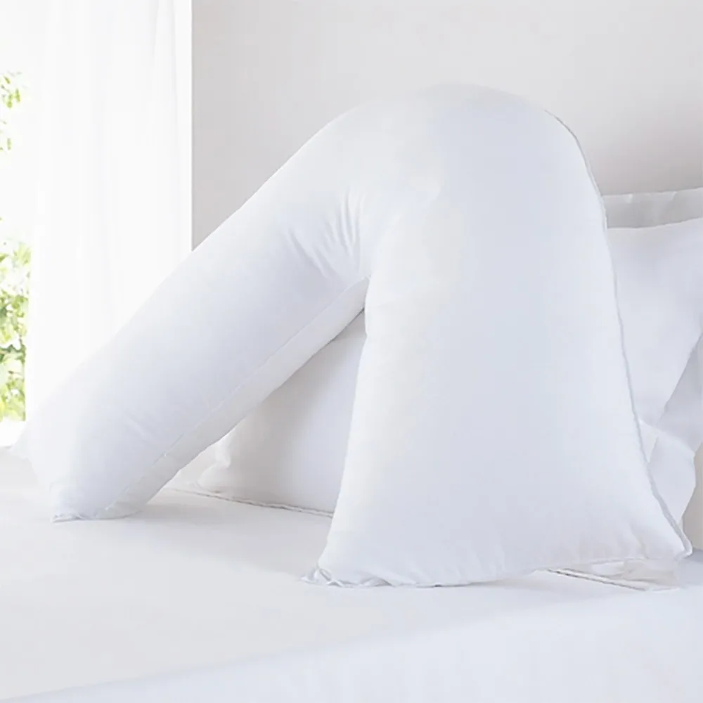 v shaped memory pillow