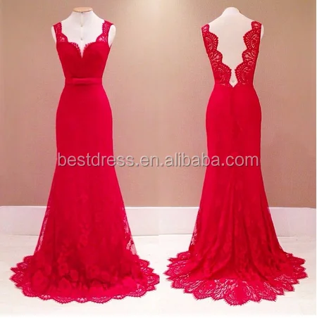 Vestido De Verano Vestido De Walson Ropa Mujeres Señoras Rojo Encaje Sin  Espalda Maxi Largo Fiesta De Cóctel De Noche Vestido Formal - Buy Sexy  Vestido De Las Mujeres Vestido De Mujer