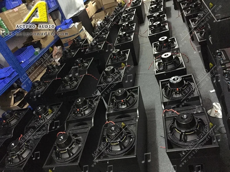 Professional Dual 12 Inch Line Array Peaker 1100W Powered Audio System ACTPRO AUDIO