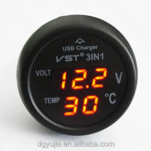 cigarette voltmeter Car Lighter Adapter Charger Digital 12V Usb 3.0 Socket 85.5W Super Fast Phone Power Outlet Waterproof Switch Double USB USB C Car Charger Adapter