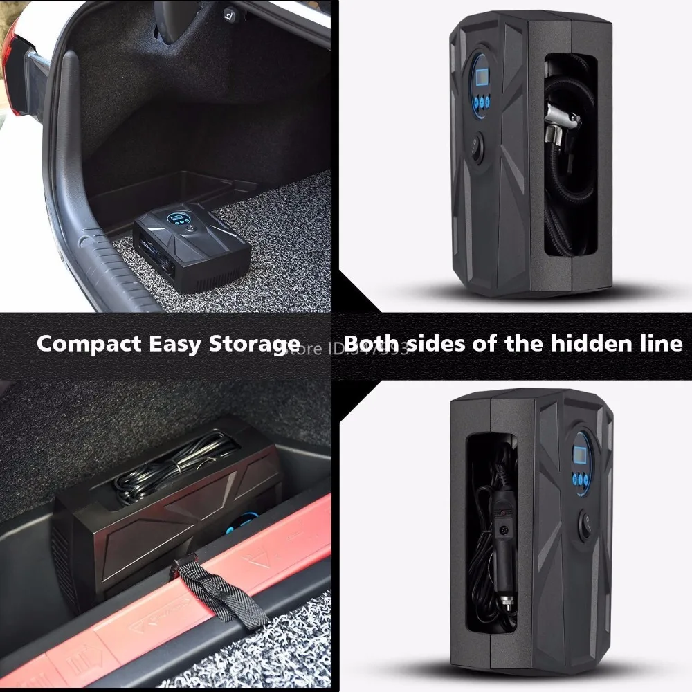 タイヤインフレーター150 PSI 12V DCポータブル自動電気デジタル