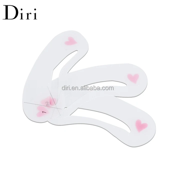 Оптовые макияжные инструменты 3 типа в упаковке шаблон для бровей Трафарет для бровей