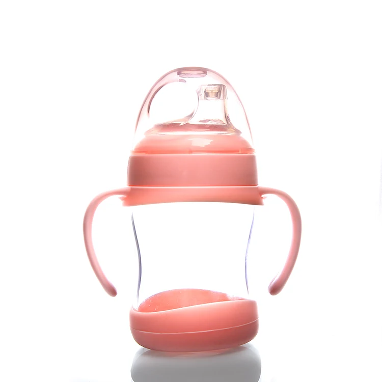 Bouteille En Verre Anti Renversement Pour Bebe Avec Manchon Et Poignee En Silicone Doux Buy Biberons Nouveau Ne Bebe Biberon Anti Coliques Biberons Product On Alibaba Com