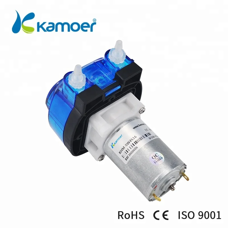 Kamoer KHM High-precision DC Motor 3 Rotors Peristaltic Pump Sodium Bisulfate  with Plastic Gear Drive Norprene Tube