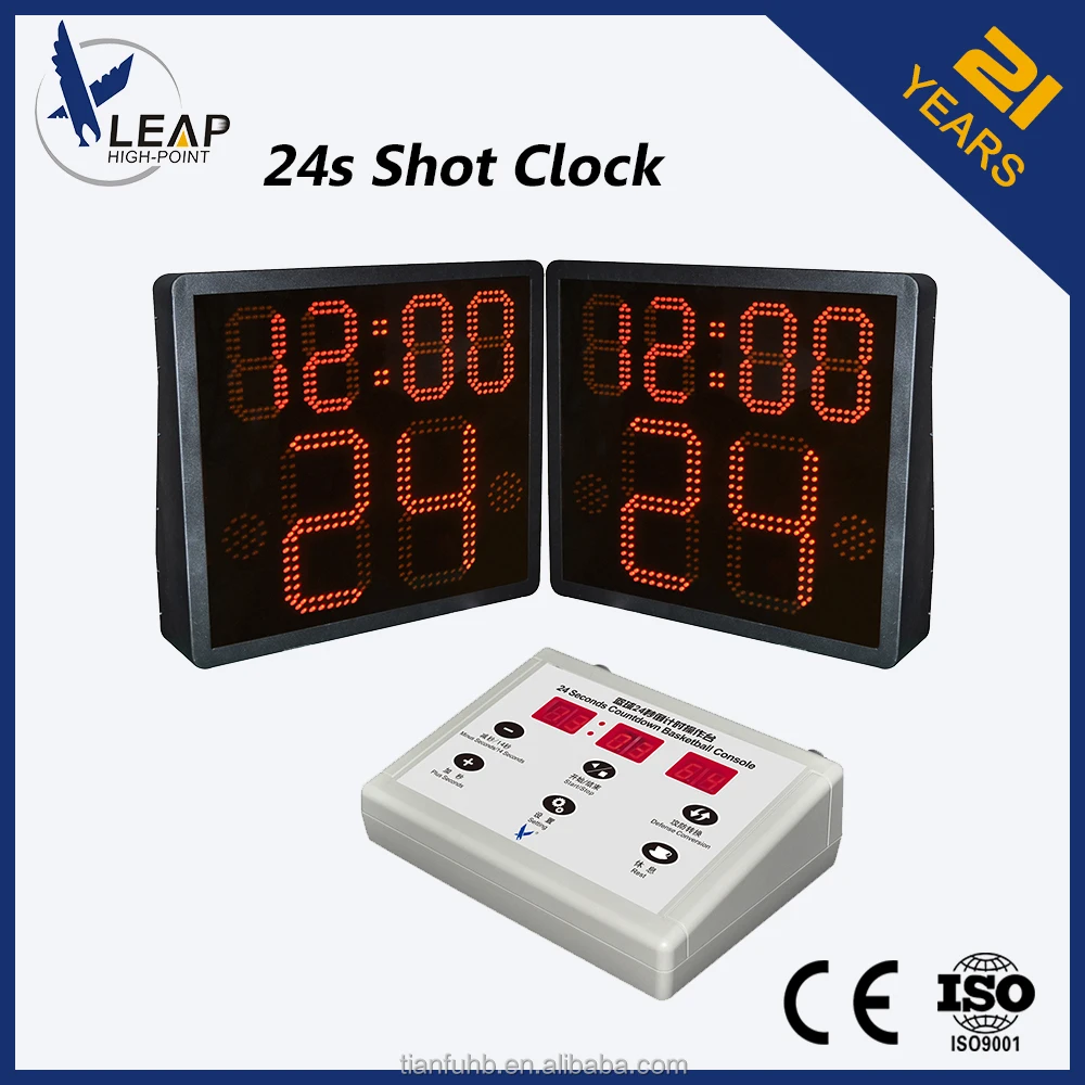 Clock with One Side Shot Basketball 24 Count Down