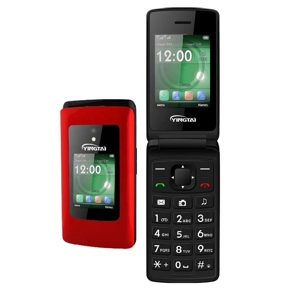 Android System 4G Flip Feature Phone Active Dual Sim Mobile Phone with Dual Screen