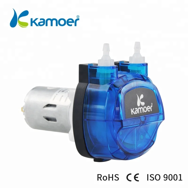 Kamoer KHM High-precision DC Motor 3 Rotors Peristaltic Pump Sodium Bisulfate  with Plastic Gear Drive Norprene Tube