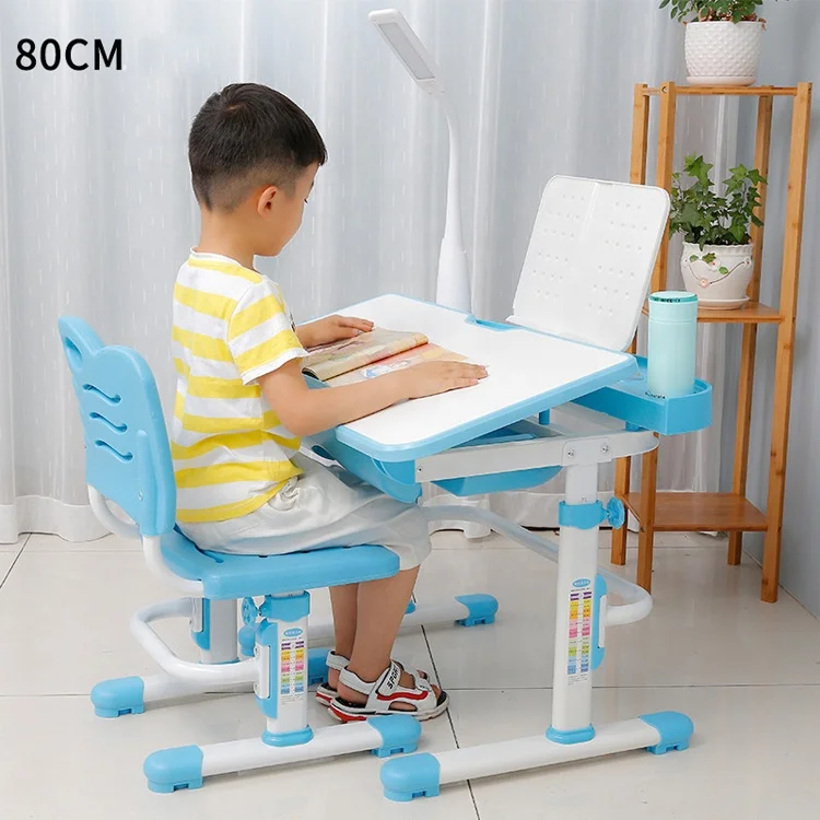 Folding Intelligent Study Table and Chair Set With Storage for Student or Kids