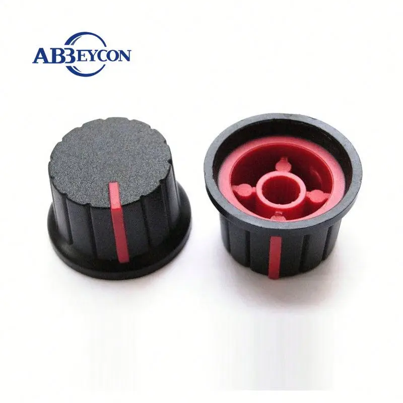 Bouton De Potentiomètre En Aluminium - Diamètre 16 Mm, Hauteur 14 Mm, Alésage 6 Mm - Pour Ampli Audio, Instrument De Musique - Noir Ou Argent