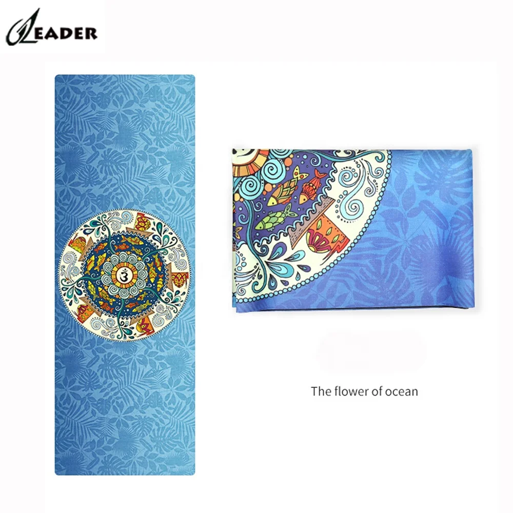 Suede Soft Textile Yoga Mat Beautiful Travel Yoga Mat  Foldable