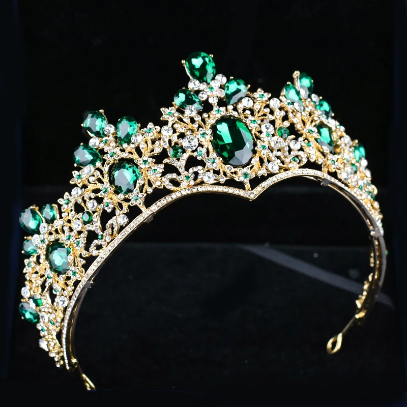 Baroque Rhinestone Crown - Elegant Royalty Tiara for Bridal  display picture 3