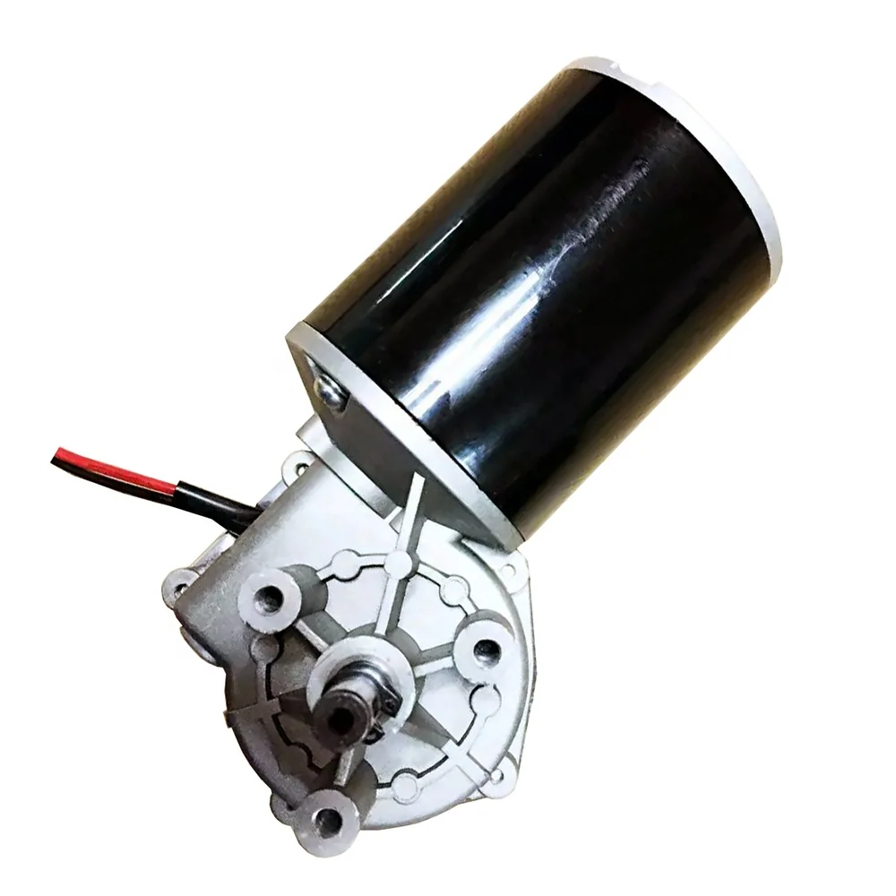 220V DC Motor 200W Waterproof High Torque Worm Gear with Brush Commutation Permanent Magnet Construction for Home Appliance Use