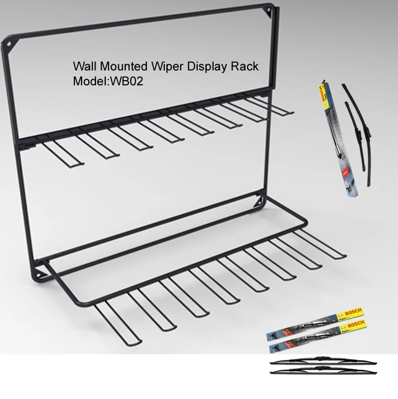 Wall Mounted Windshield Wiper Blade Display Folding Stand