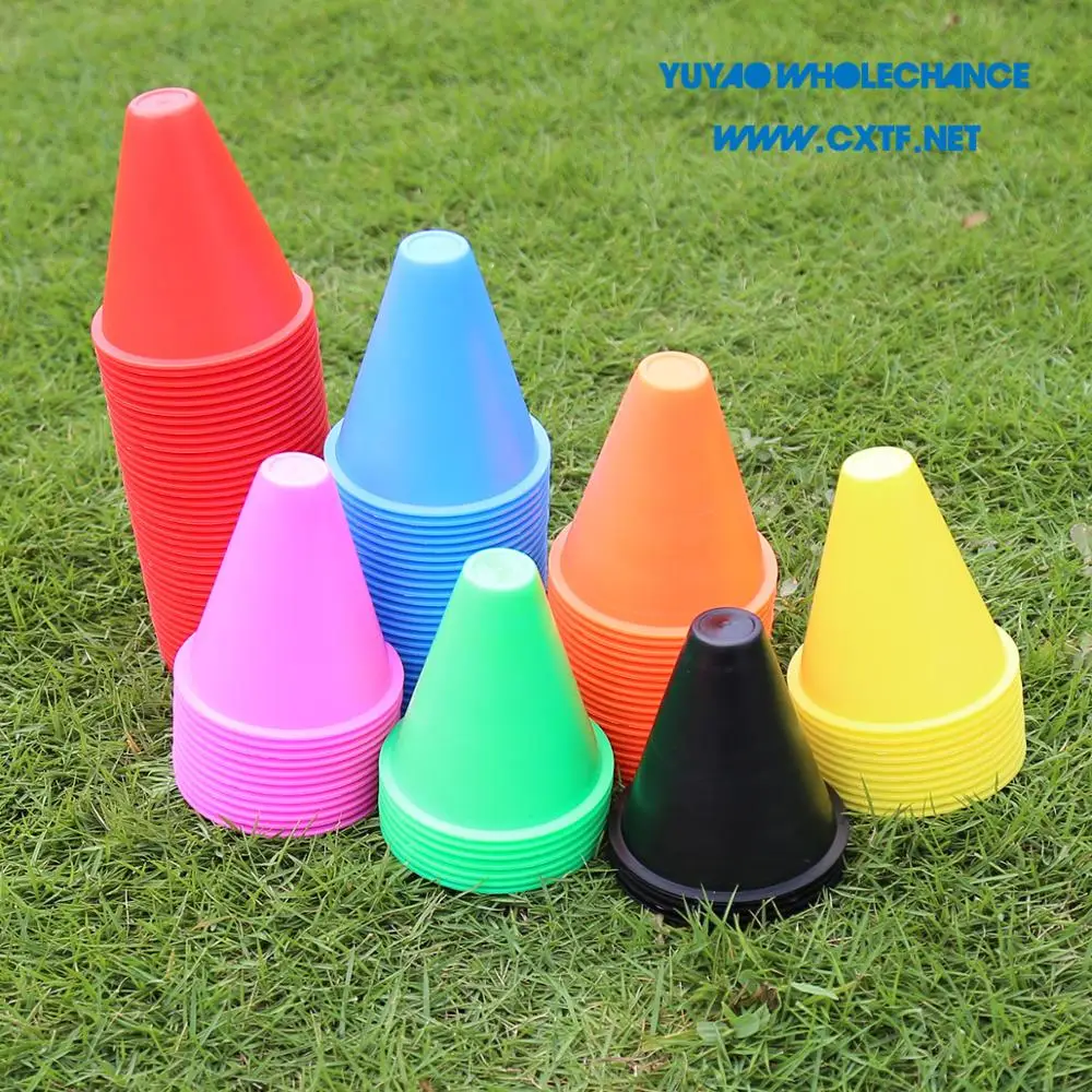 3 Inch Roller Skating Cone Marker Slalom Poles Gold Supplier