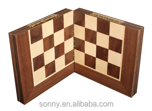 Персонализированная складная деревянная шахматная настольная игра