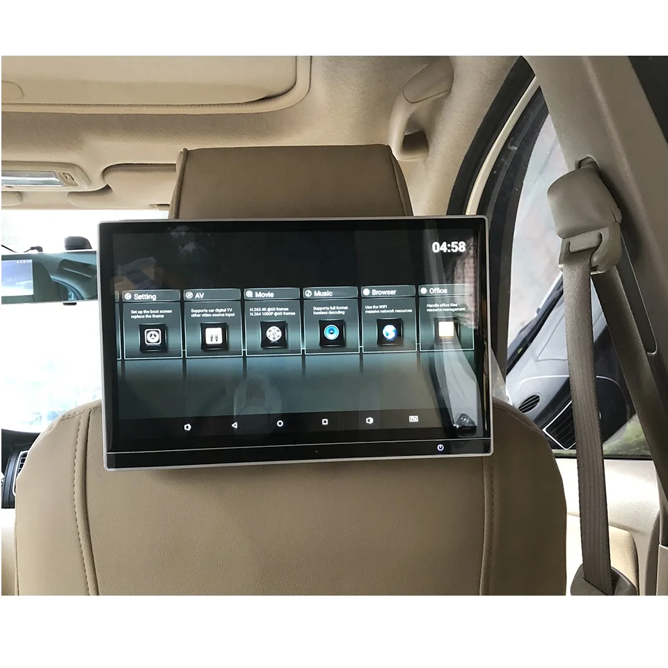 12.5 Inch Video Display in Car Rear Seats Headrest DVD Android Screen for BMW E60 E61 E63 E64 E65 E66 E70 E71 E90 E91 E92 E93