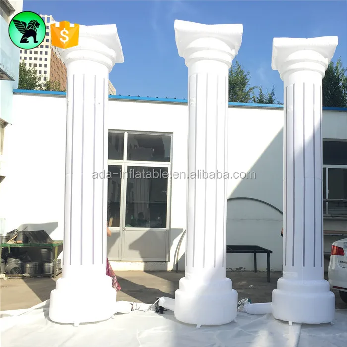 13ft High Event Roman Column Inflatable Decoration Giant 4m High Lighting Column Pillar Inflatable A2277