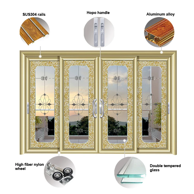 Villa Design Soundproof 96 X 80 Sliding Glass Balcony Door Designs