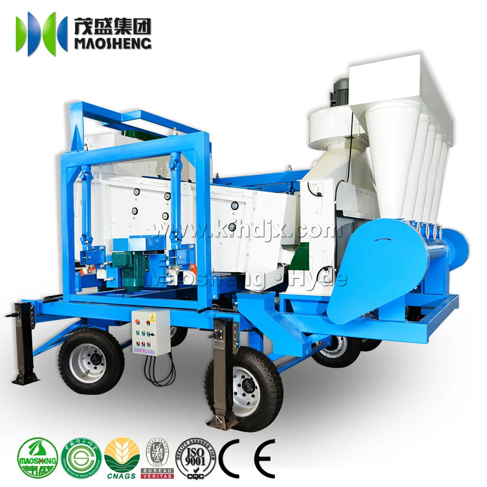 Mobile Type Hemp Processing Classification Equipment Flax Hemp Seed Processing Machine