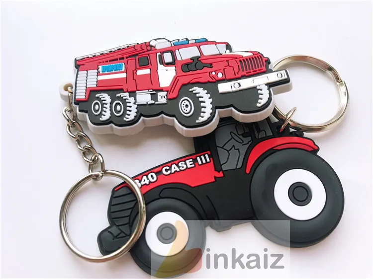 Tractor Keychain 2019 Factory New 3d Key Chain Fire Truck Tractor Forklift Keychain Cheap Price