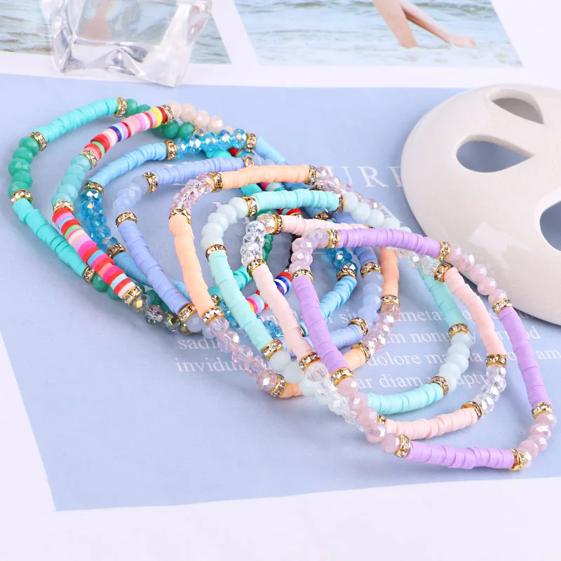 Bohemian Handmade Multicolor String Cord Woven Bead Boho Bracelets for Women Men