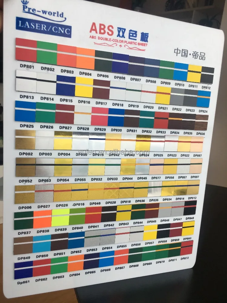 Abs Double Color Plastic Sheet with Laser Engraving Feature