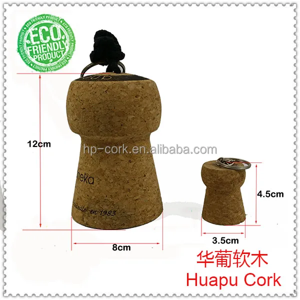 Плавающий брелок из пробки с огромным украшением шампанского Шелковый