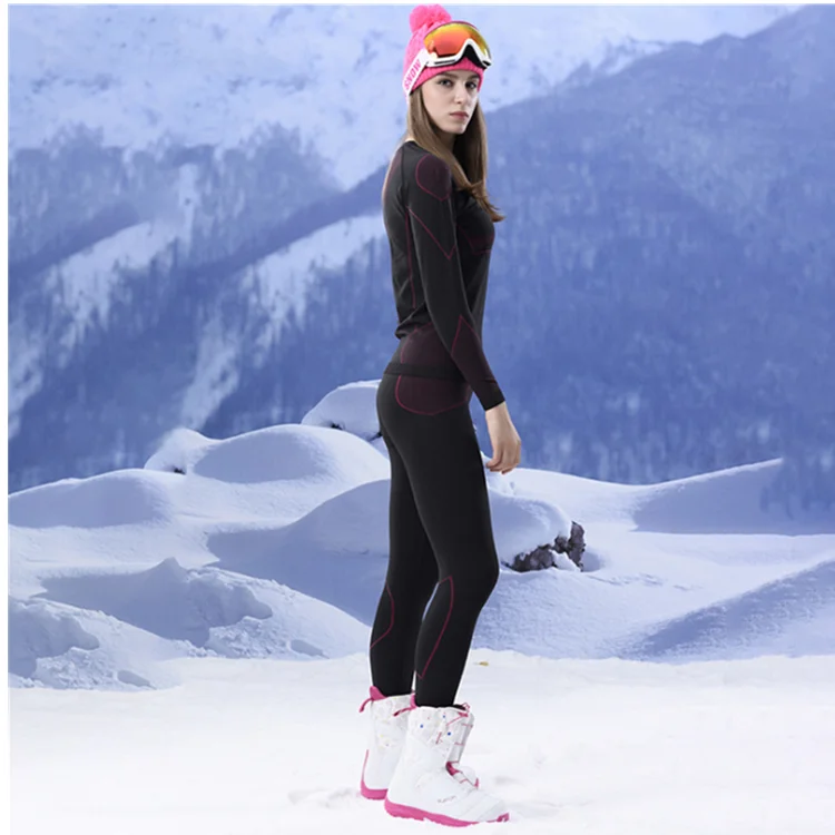 
 Зимнее уличное функциональное термобелье для катания на лыжах, бесшовное нижнее белье, длинные кальсоны для женщин и мужчин  