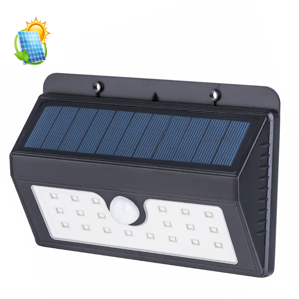 Solar Power Night Light Security 20 LED Solar Lamp Outdoor Garden IP65 ROHS Ce 1-year 50000 ABS 65 90 Project Installation