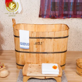 Bañera Portátil De Barril De Madera Con Asiento Bañera Japonesa - Buy