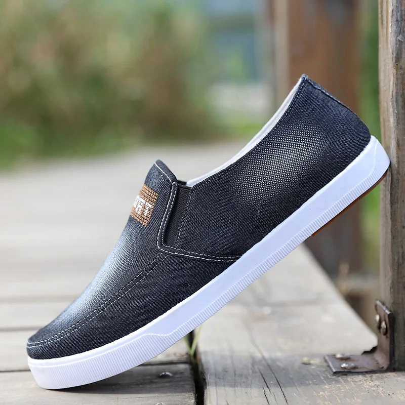 
Сделанная на заказ Оптовая Продажа модная холщовая теннисная прогулочная обувь на плоской подошве Повседневная джинсовая обувь для мужчин 