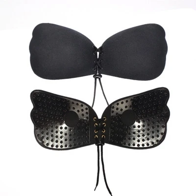 4000 Wholesale Women Magic Strapless Push up Adhesive Silicone Bra  Strapless Backless Invisible Silicone Bra for Wedding Dress