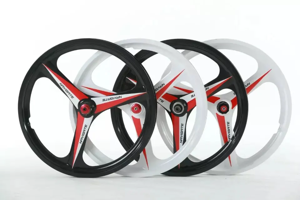 2018 New Style 3 Tri Spoke 20 Inch Spoke Integral Magnesium Alloy Electric Bike Wheel