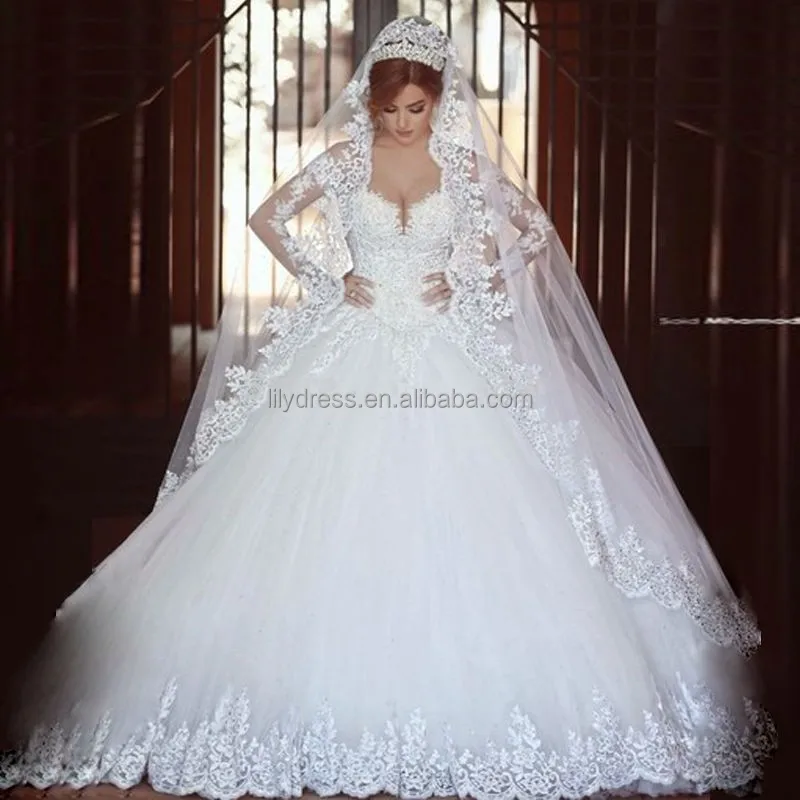 Customized Puffy Ball Gown Long Sleeves ...