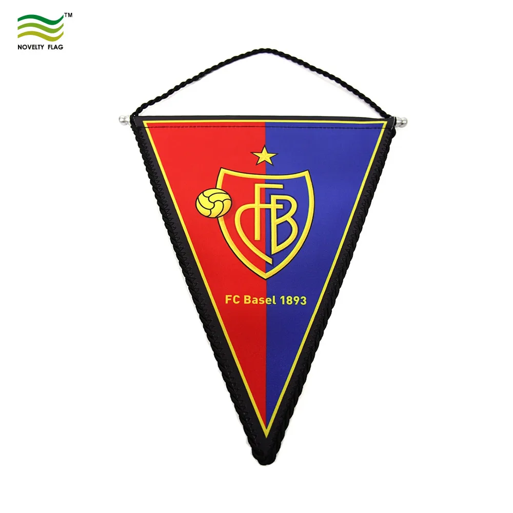 Football Team Logo Club Badge Print Custom Pennant Bannerette Podium Flag -  Buy Custom Bannerette,Podium Flag,Custom Pennant Product on 