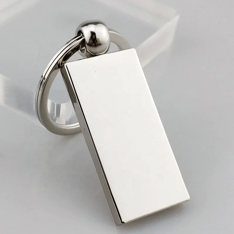 Luxury Car Accessory Pendant Blank Custom Rectangle Metal Keychain